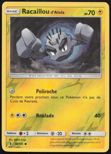 Carte pokémon racaillou - carte,