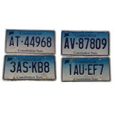 CONNECTICUT : Plaque immatriculation US  30x15cm plate avec relief