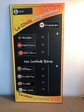 TRES RARE TABLEAU ARDOISE D'AFFICHAGE TARIF, DES MARQUES EMENTER DE BIERES