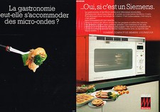 PUBLICITE ADVERTISING  1987   SIEMENS  combiné compact ULTRAFOUR ( 2 pages)