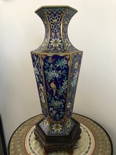 CLOISONNE VASE BRONZE EMAUX