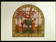 VITRAIL ART NOUVEAU -1910- PHOTOLITHOGRAPHIE, BUFFA, BELTRAMI, VIGNES