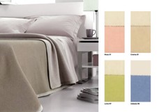 Couverture Jacquard Pour Lit En Pure Laine Vierge Modèle Double En Couleur Unie