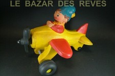 Avion OUI OUI en technigomme. Jouet des années 60.