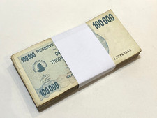 X 100 PCS Bundle Zimbabwe 100000 Dollars 2006, P-48b, Used   Liasse taco fajo