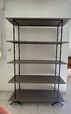 bibliothèque Interior’s composée de 5 étagères, bois et fer forgé 