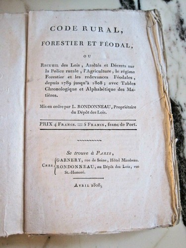 Code rural forestier et - forestier,