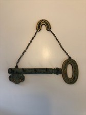 Ancien Serviteur de clés en forme de clé Objet de décoration original et vintage