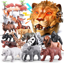 41Pcs Safari Animals Figures Toys–Realistic Jumbo Wild Animals Figurines Plastic