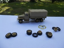 VEHICULE MILITAIRE SOLIDO CAMION GMC KIT ROUES REALISTES JANTES SABLE & PNEUS