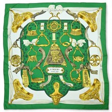 Auth HERMES Carre 90 Scarf ETRIERS Silk he6611ss