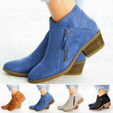 Bottes Chelsea pour femme bottines talons épais bottines fermeture éclair latérale