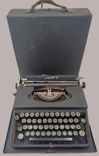 Ancienne machine à écrire avec valise JAPY UNIS années 1950