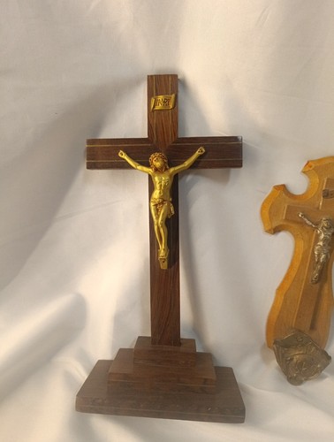 Paire crucifix bois - de,