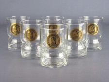 Service Verre Vintage Avec Pièce Or Moderne Design Ans ‘60