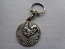 PORTE CLE METAL  TISSUS KM