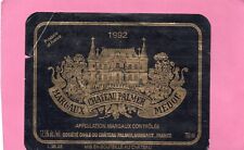 MARGAUX 3E CRU CLASSE ETIQUETTE CHATEAU PALMER 1992 §14/06/23§