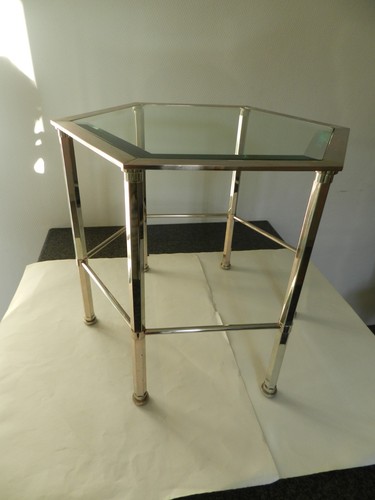 Table basse hexagonale - en, inox