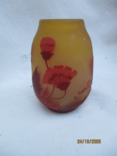 Vase signé galle tip - vase, décor
