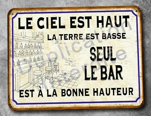 Plaque métal vintage lever - plaque, le