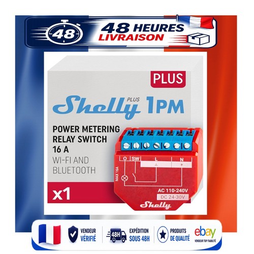 Shelly plus 1pm module - 1pm, relais