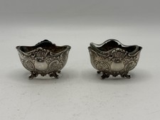 PAIRE DE SALERONS  EN ARGENT