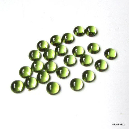 Cabochon rond péridot 10 - cabochon, de