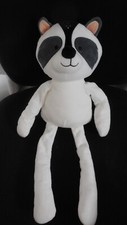 doudou peluche raton laveur blanc gris noir HEMA 47cm