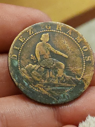 1870 1871 spain 10 centimos - 1870?, 1871?