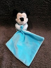 doudou mouchoir Mickey noir bleu luminescent  Disney Simba toys Etat neuf