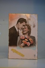 CPA CARTE POSTAL STE SAINTE CATHERINE DENTELLE AJOURE BONNET FILLE GARCON ANCIEN