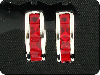 Boucles oreille rubis - rubis, 10x4