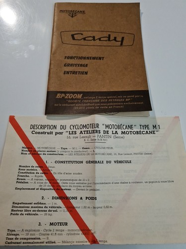 Mobylette motobecane cady - motobecane,