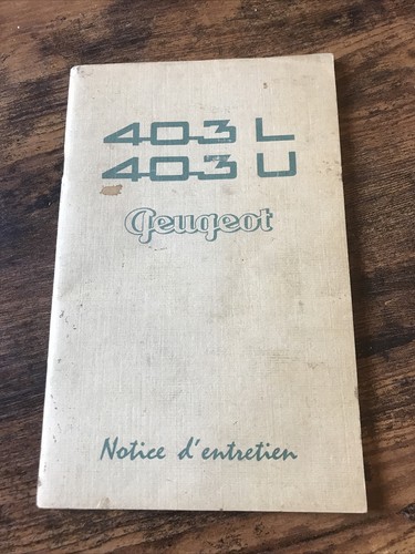 Peugeot 403 notice - peugeot,