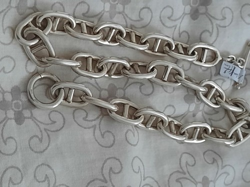 Colier maille marine - maille, argent