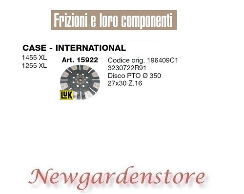 Disque pto embrayage 15922 - pto,