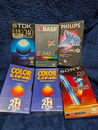 Lot vhs cassettes vierges - 6, vhs/cassettes