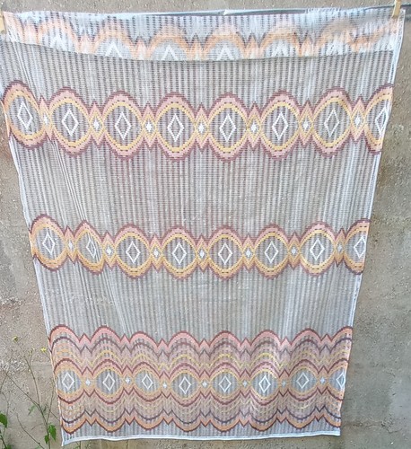 Rideau voilage blanc motifs - voilage,