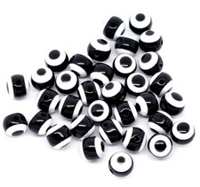 Lot 10 Perle Oeil Noir 10mm