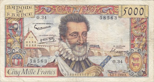 5000 francs henri du - 5000,