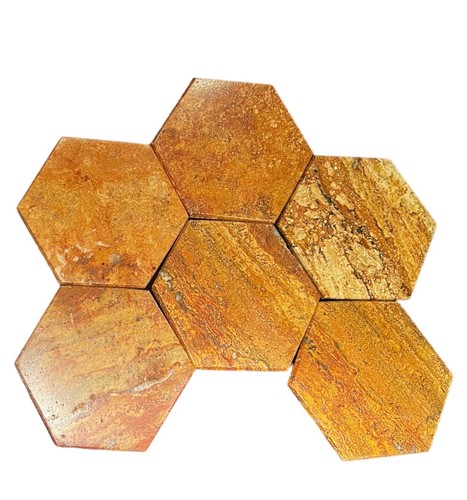 Hexagon marble coasters - hexagon, with