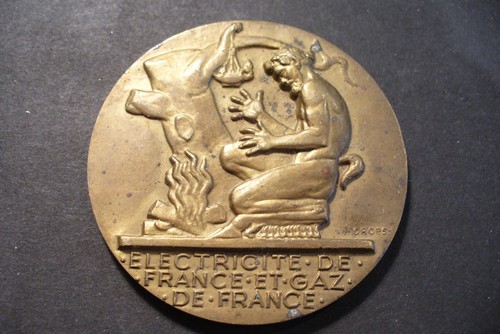 Ancienne médaille edf - ,