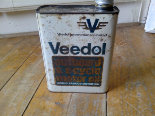 Ancien bidon tole huile - bidon, 2l