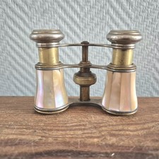 Anciennes verres d'opéra français en laiton nacre