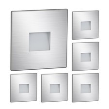 6x LED Luminaire d'escalier/encastré mural FOW pour intérieur et extérieur