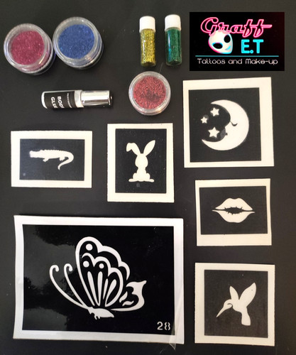Kit complet pochoirs tatouages - kit,