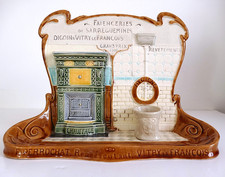 Barbotine Porte Lettres Publicitaire Faïencerie Sarreguemines 1900 Art Nouveau