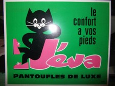 Plaque carton pantoufles Jéva Le confort a vos pied, imp. Garnaud