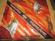 Harley Davidson Bandana foulard Vintage AIGLE WILD  Carré , Coton