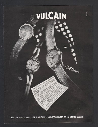 Publicité 1950 montres - publicité,